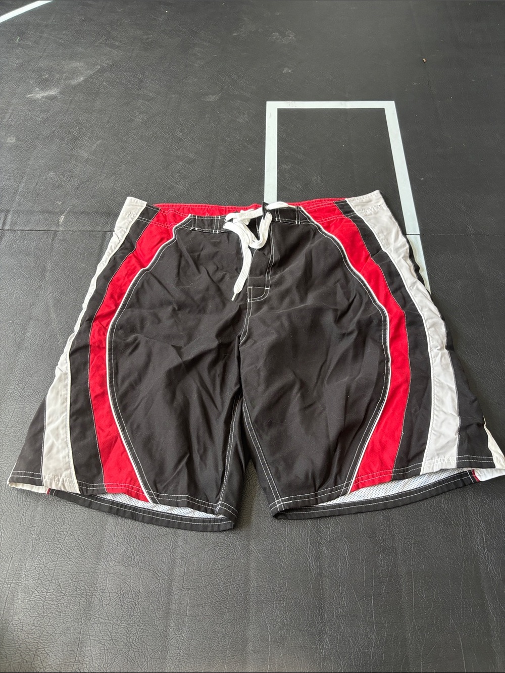 Hard Rock Cafe Black Red and White Men’s Swim Board Shorts